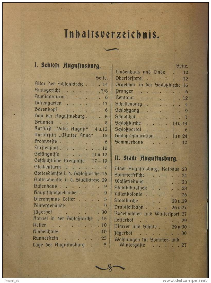 AUGUSTUSBURG DEUTSCHLAND - Schlos Und Stadt, 1920. - Sajonía