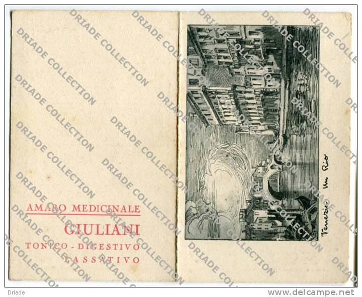 CALENDARIO FORMATO PICCOLO PUBBLICITA MEDICINALE AMARO GIULIANI VENEZIA ANNO 1935 - Tamaño Pequeño : 1921-40