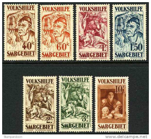 Saar B23-29 Mint Hinged Semi-Postal Set From 1931 - Neufs