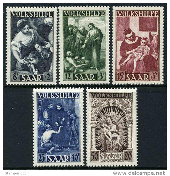 Saar B69-73 (Michael 267-271)  Mint Never Hinged Semi-Postal Set From 1949 - Neufs