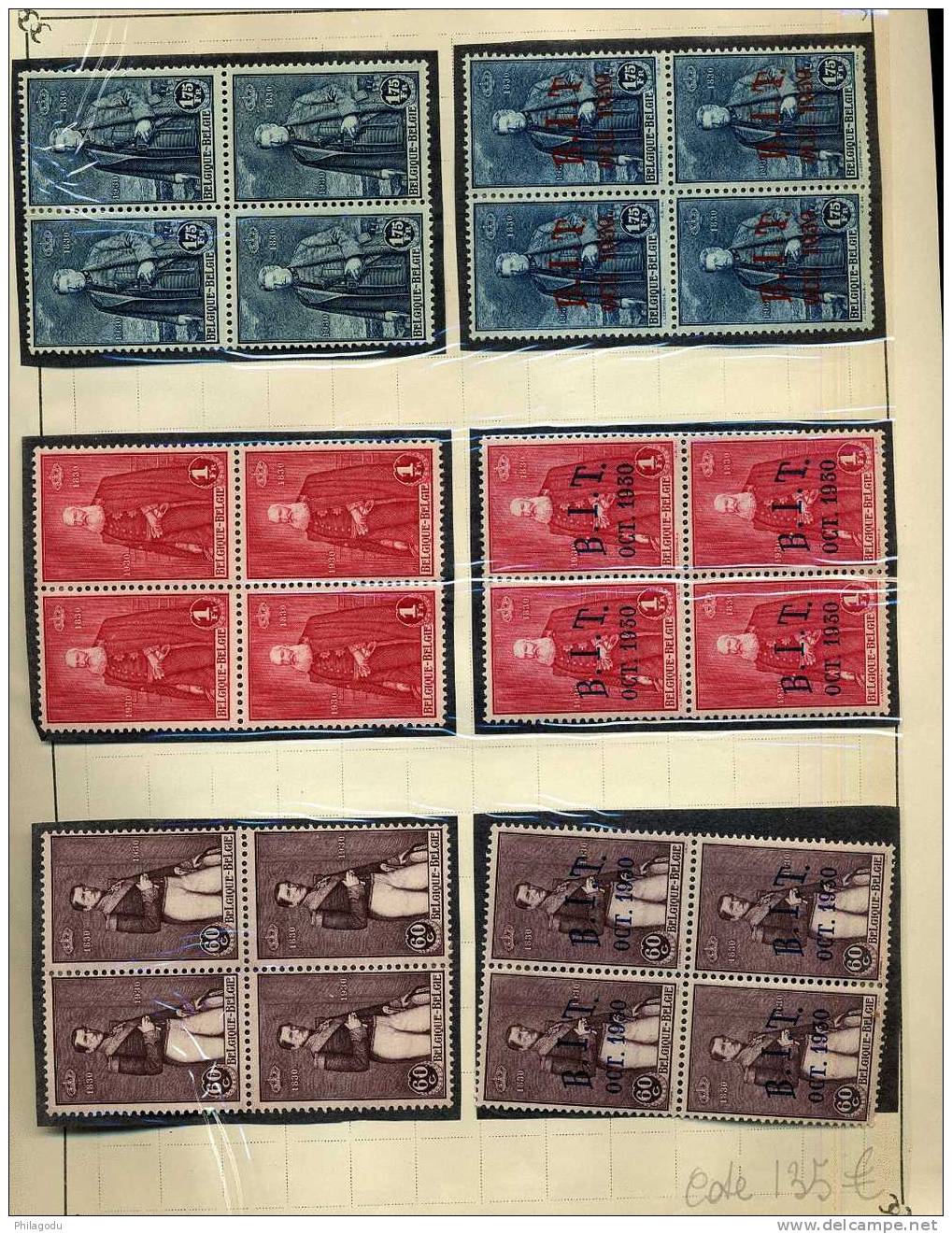 Roi Albert Ier  collection 1911-1934   généralement belle qualité charnière cote  862 €