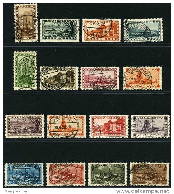 Saar #120-35 Used Set From 1927-32 - Used Stamps