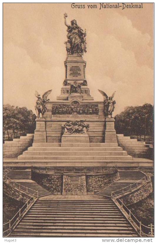 GRUSS VOM NATIONAL-DENKMAL 1908 - Rüdesheim A. Rh.