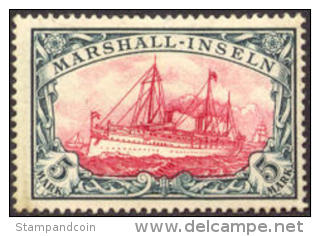 Germany Marshall Islands #25 Mint Lightly Hinged 5m Kaiser´s Yacht From 1901 - Islas Marshall