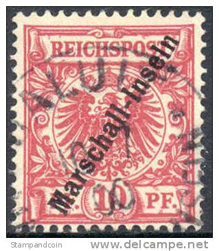 Germany Marshall Islands #3 Used 10pf From 1897 - Islas Marshall