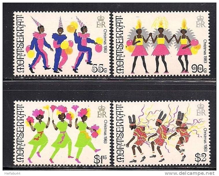 Montserrat      Christmas 1983 (carnival)   Set   SC# 516-19 MNH** - Montserrat