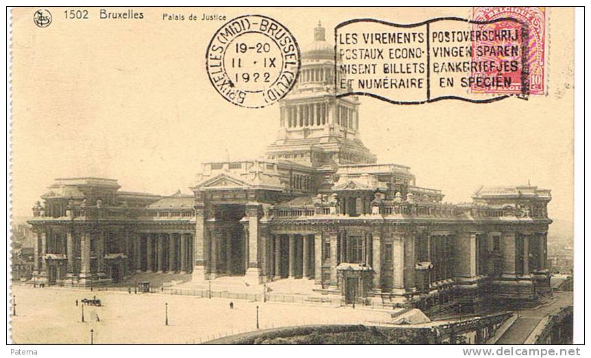 3512  Postal, BRUSSEL -BRUXELLES 1922 (Belgica) - 1922-1927 Houyoux
