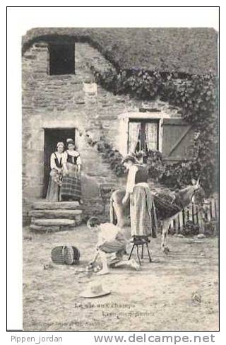 LA VIE AUX CHAMPS * L'omelette Improvisée   * Belle CPA Animée, 1905 - Farms