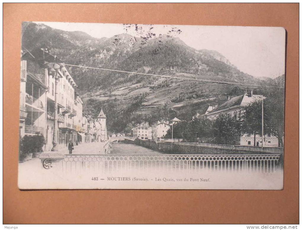 CPA - MOUTIERS - LES QUAIS - LE PONT NEUF - Moutiers