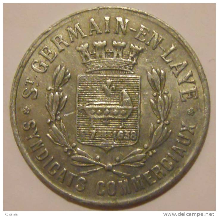 Saint-Germain-en-Laye 78 Union Du Commerce Et De L'industrie 25 Centimes 1918 Elie 15.3 - Monetary / Of Necessity