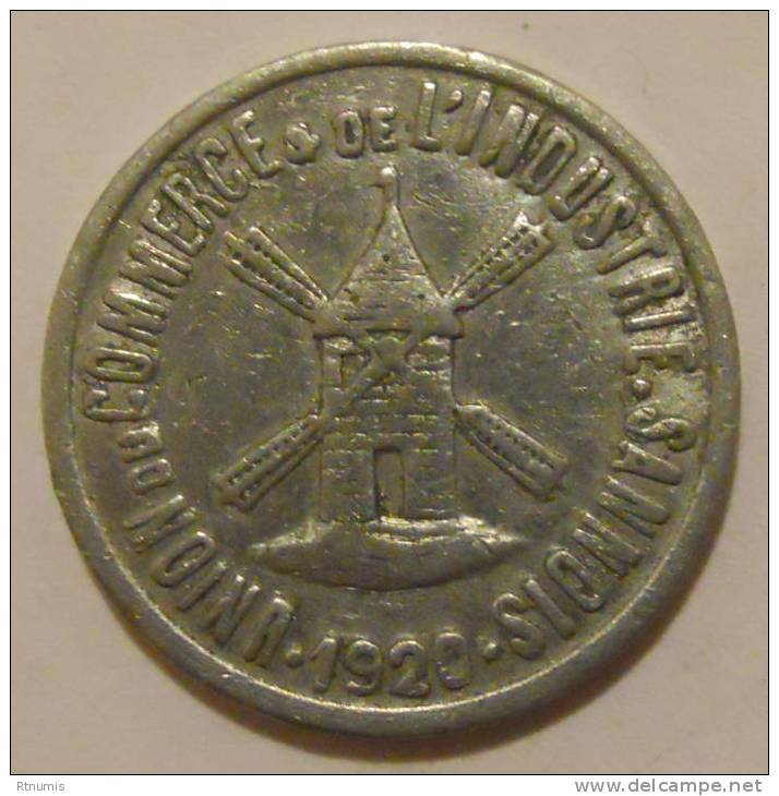 Sannois 95 Union Du Commerce Et De L'industrie 5 Centimes 1920 Elie 10.1 - Notgeld