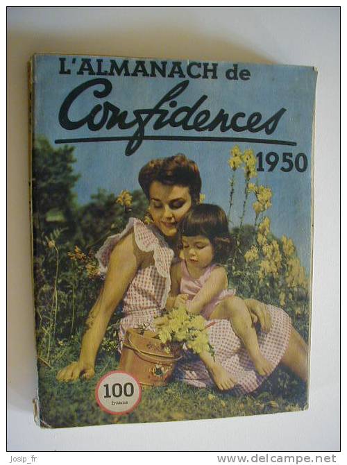 ALMANACH De CONFIDENCES 1950 - Moda