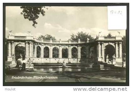 Friedrichshain-Märchenbrunnen,  24.1.58 Berlin, Rückseite DDR 578 Mit Leipziger Messe Sonderstempel - Friedrichshain