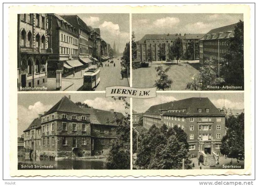 Herne, Schöne Alte Schwarzweiß Ansichtskarte Aus Herne Gelaufen Am 12. 8. 59 Nach Biene/ Kreis Lingen, Es Handelt Sich - Herne