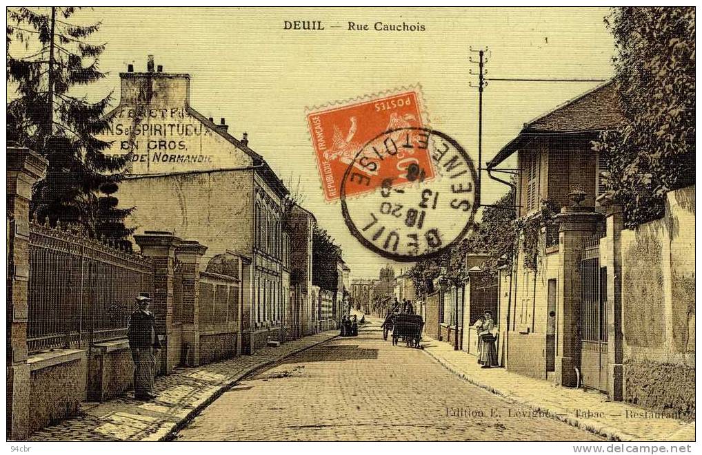 CPA (95)    DEUIL   Rue Cauchois (edition Toilée) - Deuil La Barre