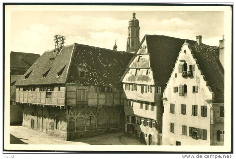 Nördlingen Gürtelhaus, Das älteste Kaufhaus Deutschlands, Schöne Alte Schwarzweiß-Ansichtskarte (braun-weiß) Vom STOJA-V - Noerdlingen