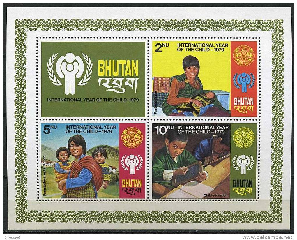 Bouthan ** Bloc N° 78 - Année Internationale De L'enfant - Bhutan