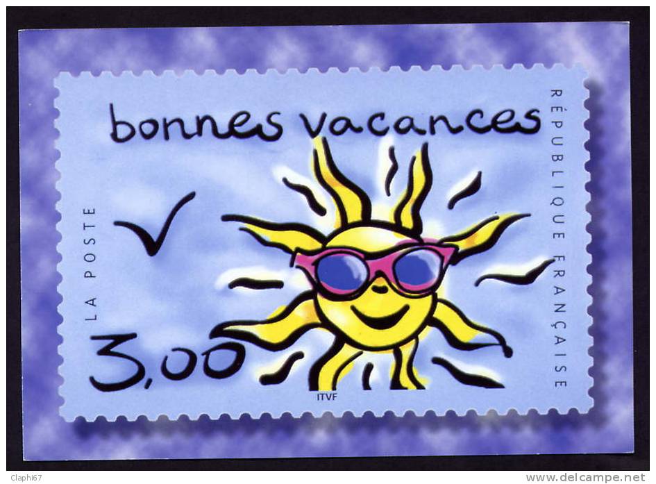 CP Pseudoentier Neuf Bonnes Vacances : Soleil - Pseudo-entiers Officiels