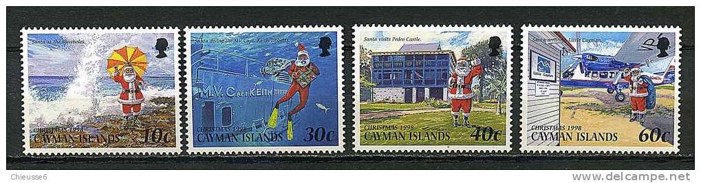 Iles Caïmanes ** N° 812 à 815 - Noël. Père Noël - Cayman Islands