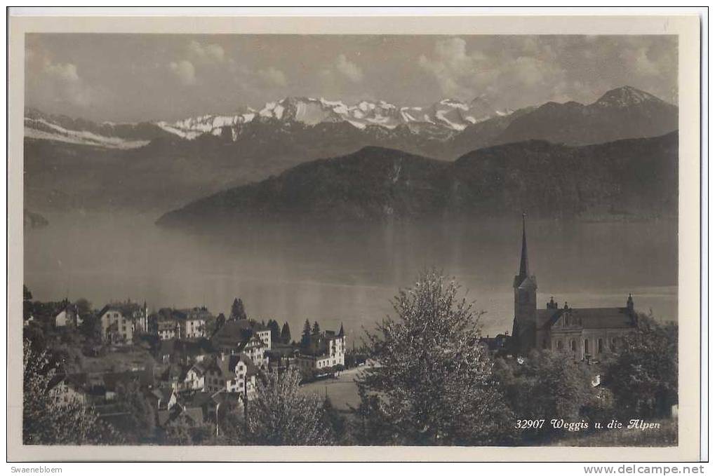 CH.- Weggis U. Die Alpen. Vierwaldstättersees. Meer Van Luzern. Suisse. Schweiz. Switzerland. - Weggis