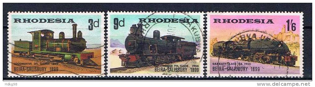 Rhodesien 1969 Mi 80-82 Lokomotiven - Rhodesia (1964-1980)