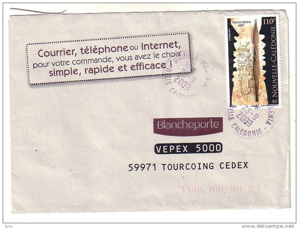 NOUVELLE CALEDONIE - Lettre  Vers La France (Tourcoing) - 23/09/2009 - Cartas & Documentos