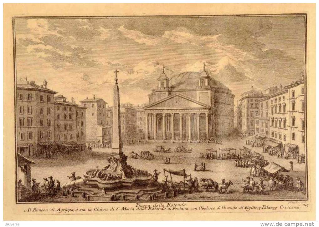 Entier Postal  Sur Carte Postale  Illustrée "Le Panthéon De Rome En  1752" - Interi Postali