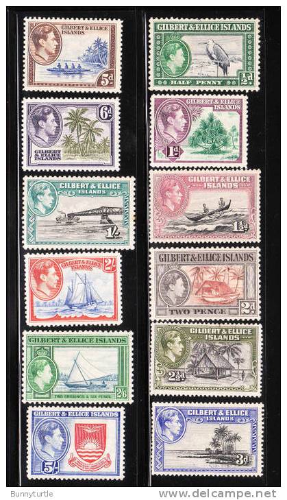 Gilbert & Ellice Islands 1939 KG Def Coat Of Arms Birds Scenery MLH/Mint - Gilbert- En Ellice-eilanden (...-1979)