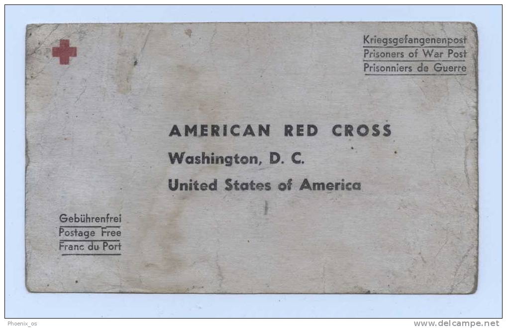 USA - Correspondent Card, RED CROSS, 1943. - Brieven En Documenten