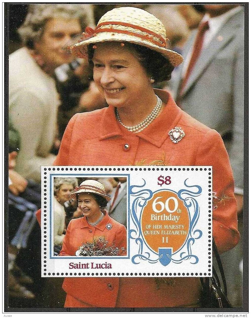 Saint Lucia Sainte-Lucie1986 Yvertn° Bloc 46 *** MNH Cote 10 € Queen Elisabeth II - St.Lucie (1979-...)