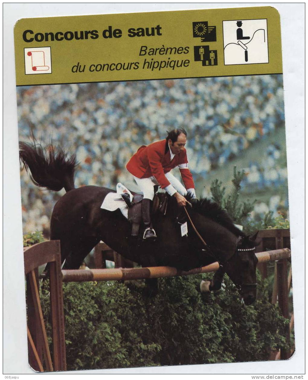 Fiche Hippisme Concours De Saut Bareme - Hipismo