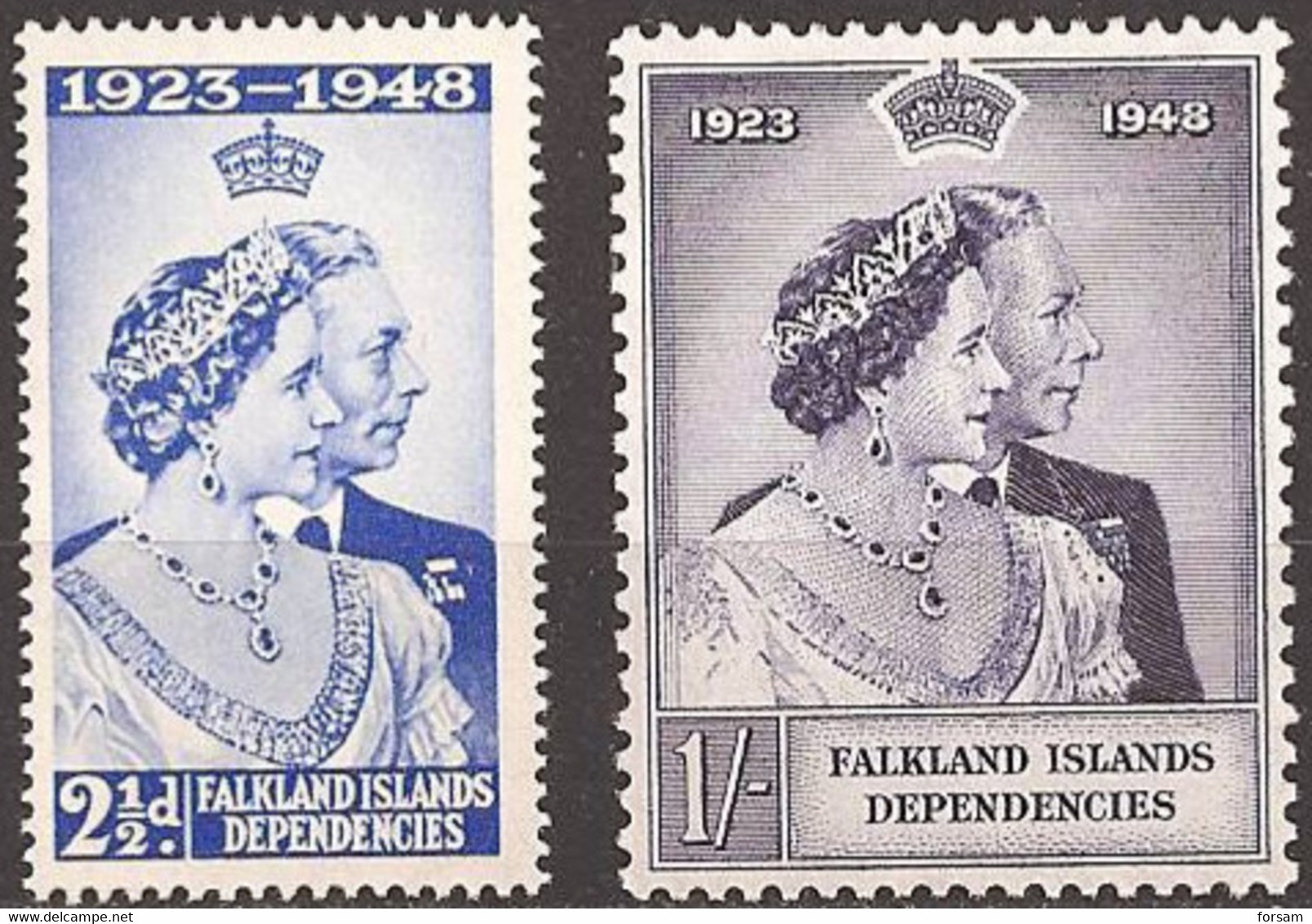 FALKLAND ISLANDS (Dependencies)..1948..Michel # 12-13...MLH. - Falkland Islands