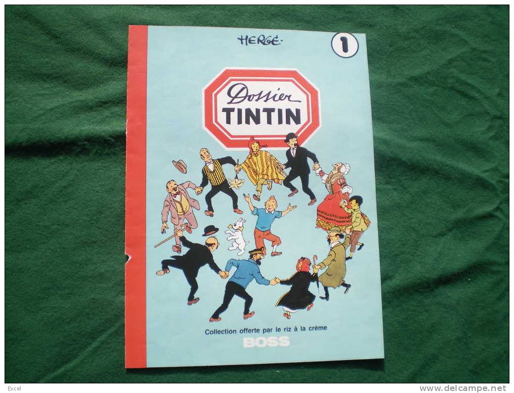 PUB Dossier/poster TINTIN Pour Riz Boss - Advertisement