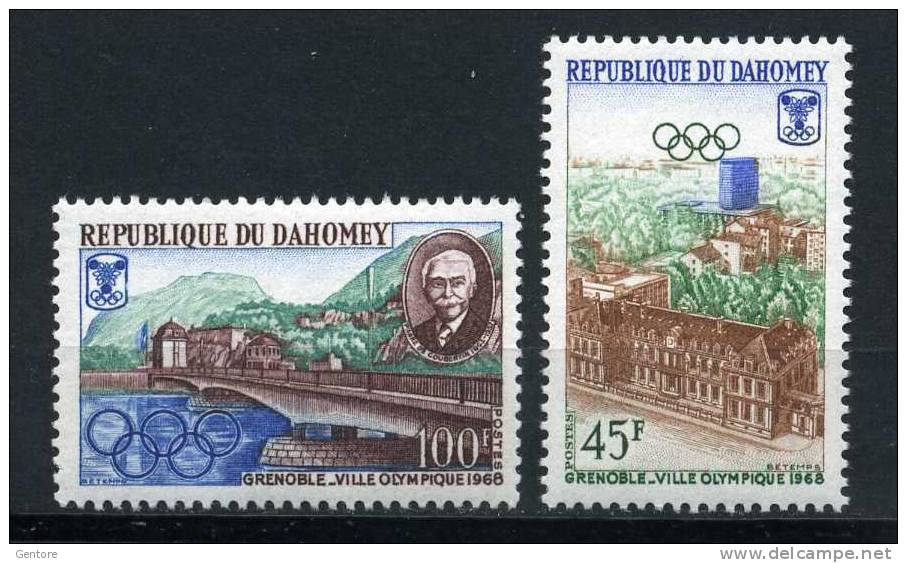 DAHOMEY 1967  Odd Value Yvert Cat. N° 262-63  Absolutely Perfect MNH ** - Invierno 1968: Grenoble