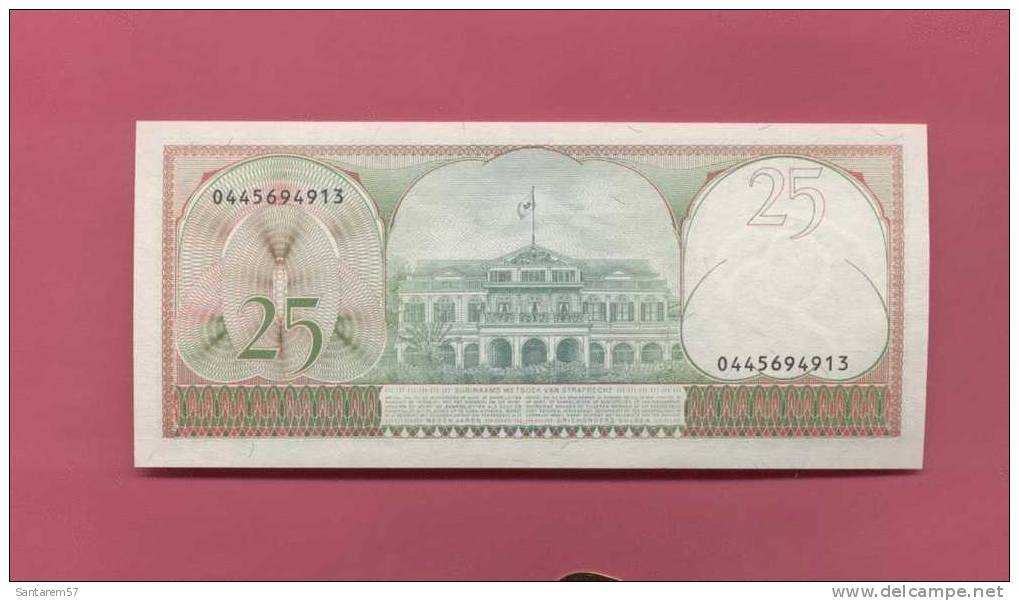 Billet De Banque Nota Banknote Bill 25 VIJF EN TWINTIG GULDEN SURINAME Non Circulé 1985 - Surinam