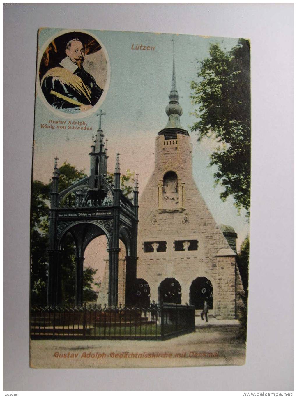 Lützen. - Gustav Adolph -Gedächtnisskirche Mit Denkmal. - Lützen