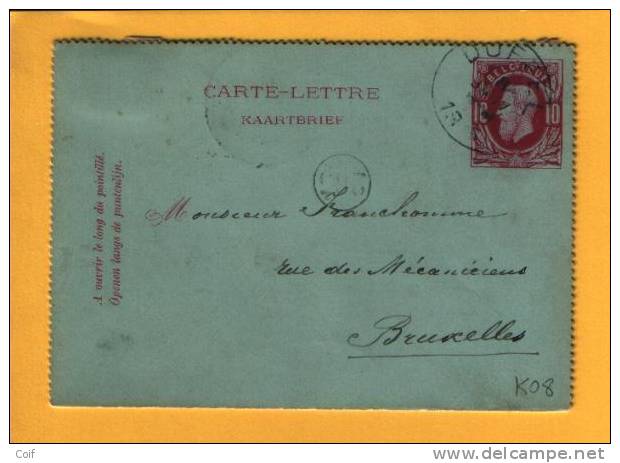 Kaartbrief (Carte-lettre) (type Zegel 30)  Met Cirkelstempel DUFFEL (VK) - Postbladen