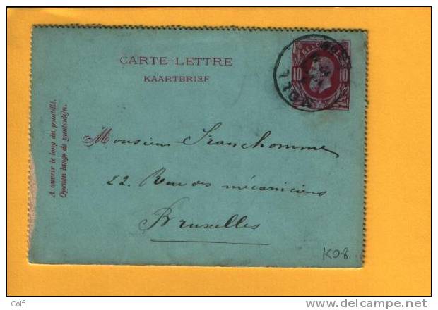 Kaartbrief (Carte-lettre) (type Zegel 30)  Met Cirkelstempel MOLL (VK) - Cartes-lettres