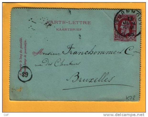 Kaartbrief (Carte-lettre) (type Zegel 30)  Met Cirkelstempel TURNHOUT (VK) - Cartes-lettres