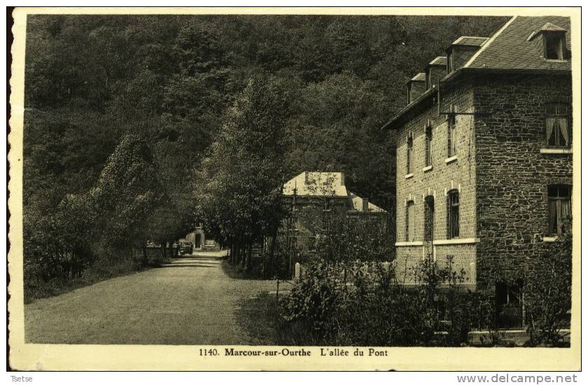 Marcour -sur-Ourthe  - L'allée Du Pont -1954 - Rendeux