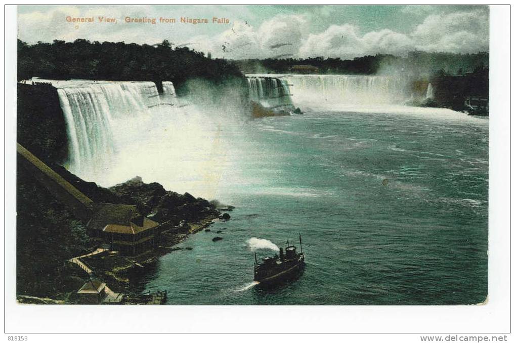 General View,Greeting From Niagara Falls - Niagarafälle