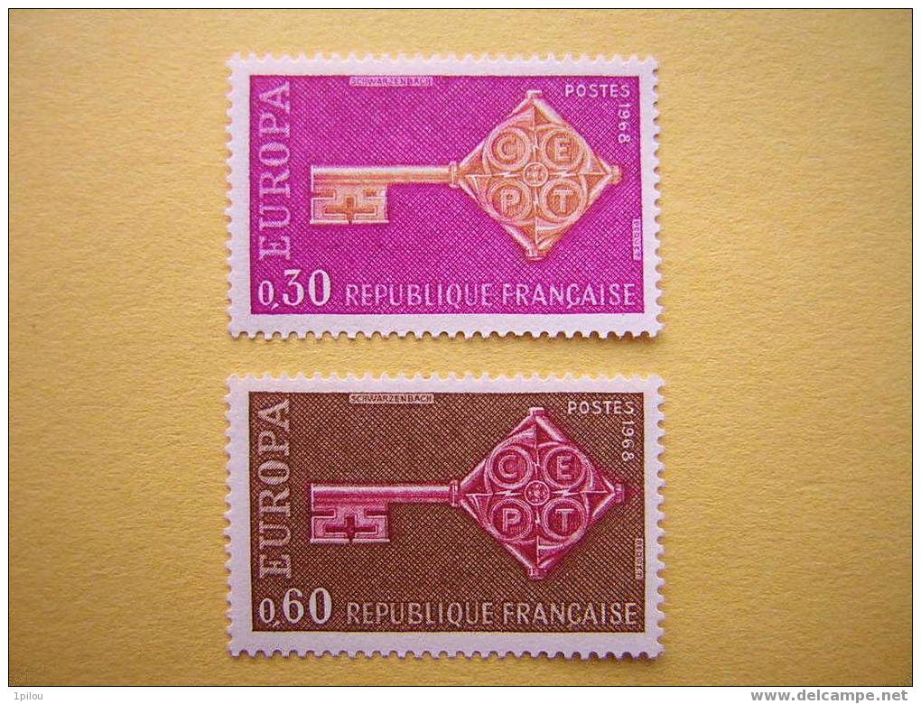 FRANCE : N° 1556/1557  NEUFS** - 1968