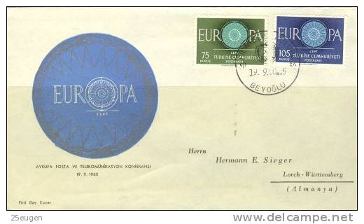 TURKEY 1960 EUROPA CEPT FDC - 1960