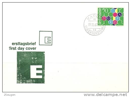 LIECHTENSTEIN 1960 EUROPA CEPT FDC - 1960