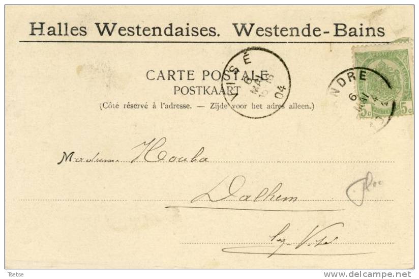 Westende- Eglise Et Moulin à Westende-villlage- 1904 ( Zie Verso ) - Westende