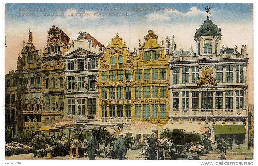 Brussel  - Feldpost - Marktplatz Zünfthaüser Und Blumenmarkt - 2 Mil.stempels - Märkte