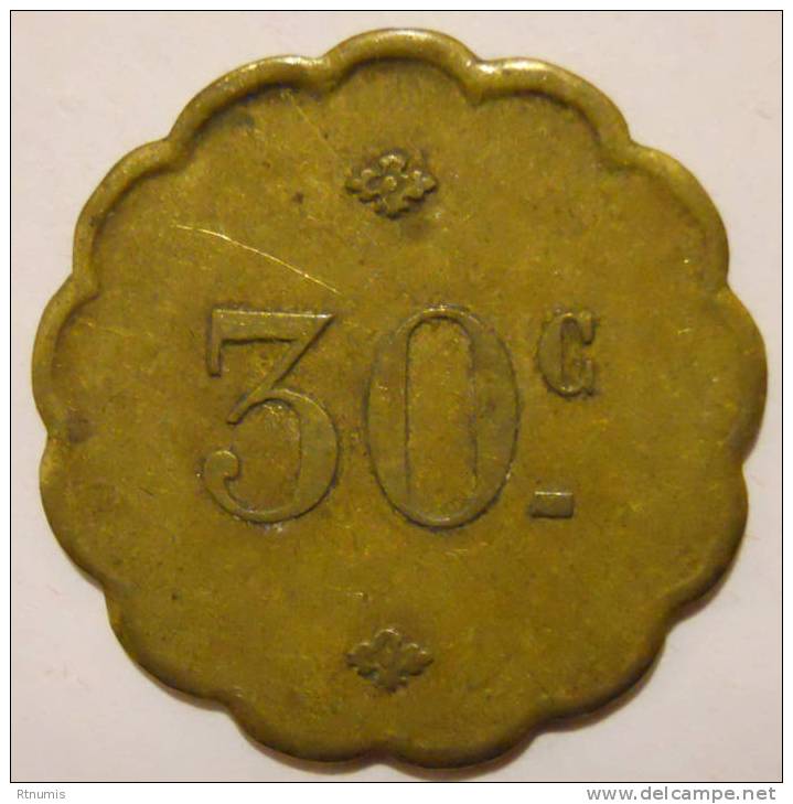 Paris 75 Bastille Concert 30 Centimes Elie B.225.1 - Monétaires / De Nécessité