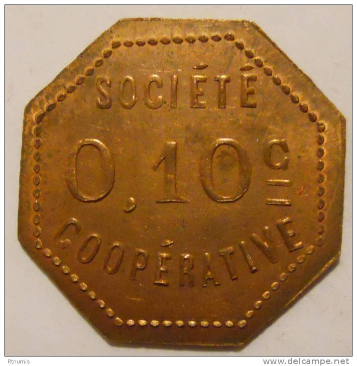 Amplepuis 69 La Fraternité 0.10 Centimes Elie 15.3 SUPERBE - Monétaires / De Nécessité