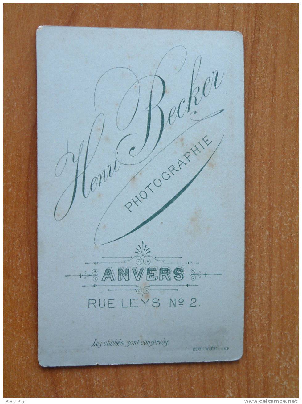 VROUW ( CDV Photo Henri BECKER - Rue Leys 2 - Anvers ) / See Photo For Details !! - Non Classés