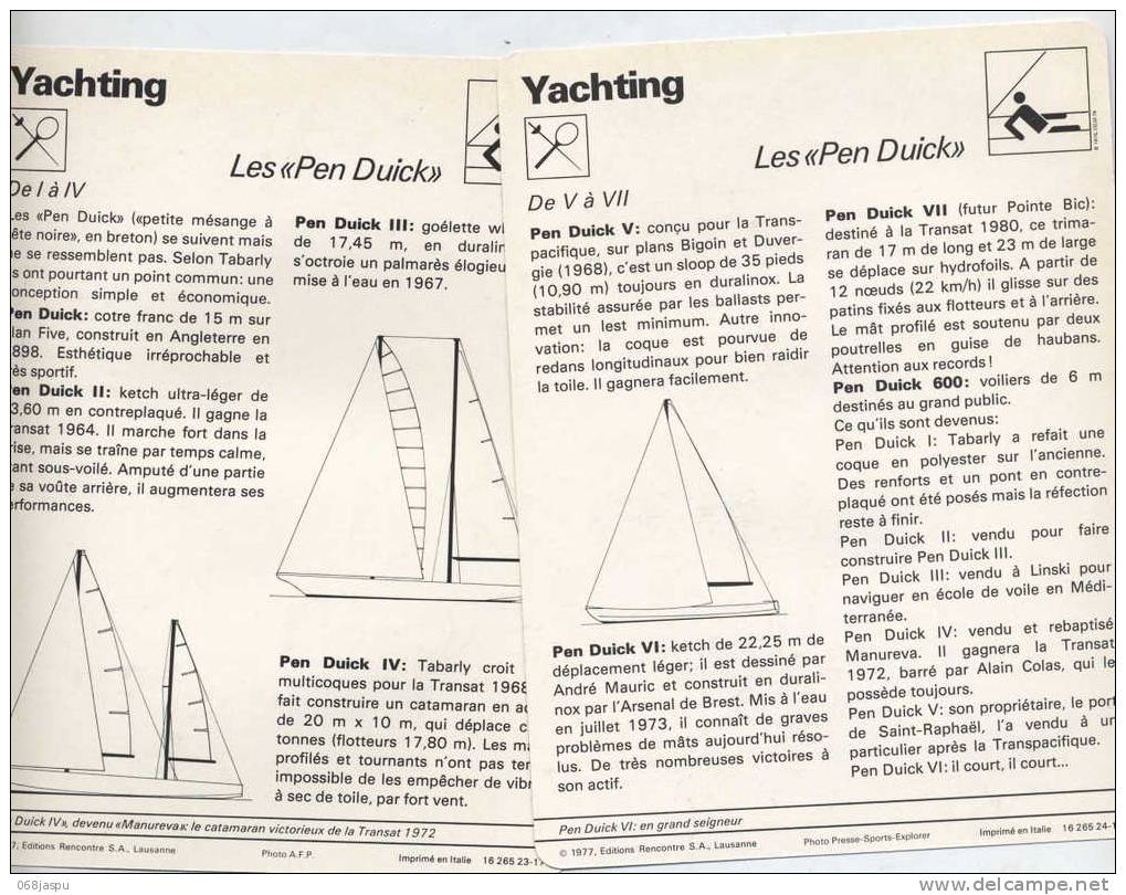 Fiche Yachting Bateau Pen Duick - Sonstige & Ohne Zuordnung